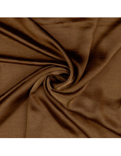Satin deluxe Stoff mit Seidentouch - Schokolade