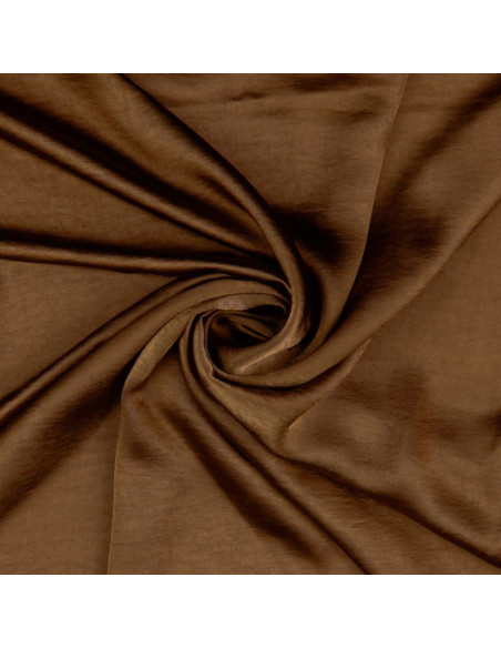 Satin deluxe Stoff mit Seidentouch - Schokolade