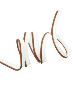 Paspel, überstehendes Lurex - Kupfer mit weißem Schuss