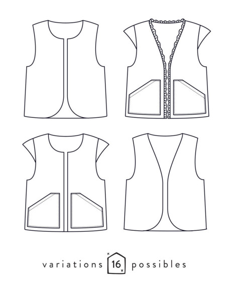 Berger-Weste oder -Jacke Schnittmuster - Atelier Scämmit