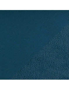 Wasserabweisender Softshell-Stoff mit Mikrofleece-Rückseite - Denimblau