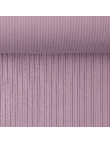 Fein gerippter Baumwolljersey-Stoff - Lavendel