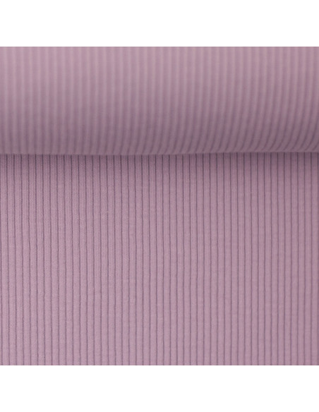 Fein gerippter Baumwolljersey-Stoff - Lavendel
