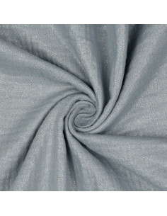 Irisierender, glitzernder Musselin-Stoff aus Baumwolle - Perlgrau