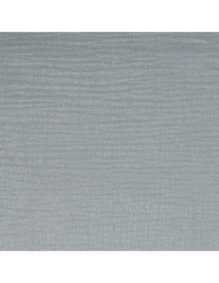 Irisierender, glitzernder Musselin-Stoff aus Baumwolle - Perlgrau