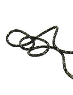 Lurex-Kordel 2 mm - Schwarz und Gold
