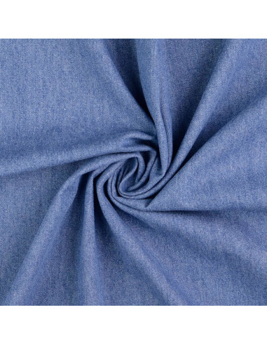 Leichter Baumwoll-Jeansstoff - Hellblau