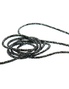 Lurex-Kordel 5 mm - Schwarz und Silber