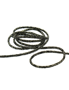 Lurex-Kordel 5 mm - Schwarz und Gold