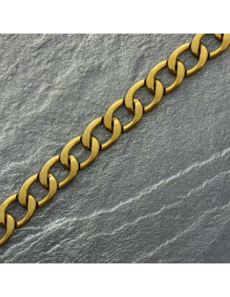 Flache Aluminiumkette 20 mm - Dunkelgold