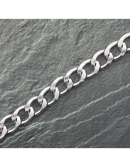 Flache Aluminiumkette 20 mm - Silber
