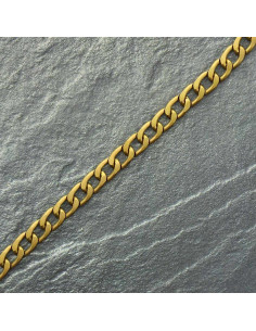 Flache Aluminiumkette 10 mm - Dunkelgold