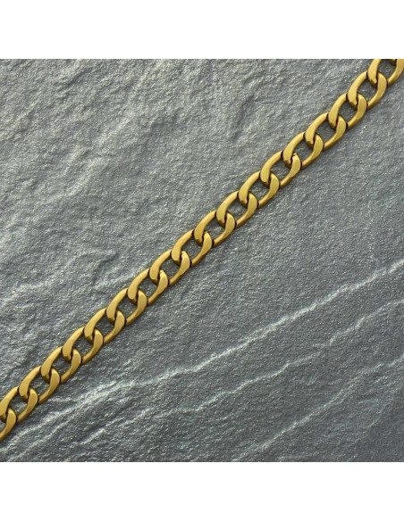 Flache Aluminiumkette 10 mm - Dunkelgold