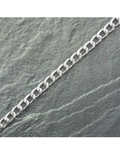 Flache Aluminiumkette 10 mm - Silber