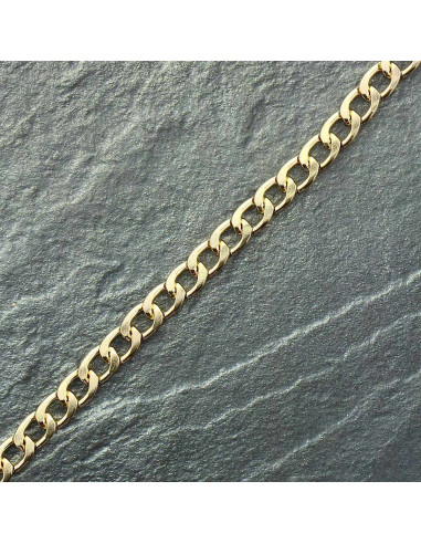 Flache Aluminiumkette 10 mm - Glänzendes Gold