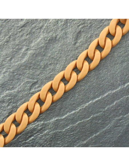 Flache Kette aus Acryl 20 mm - Gämse