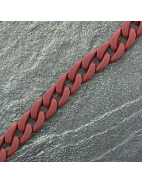 Flache Kette aus Acryl 20 mm - Tomette