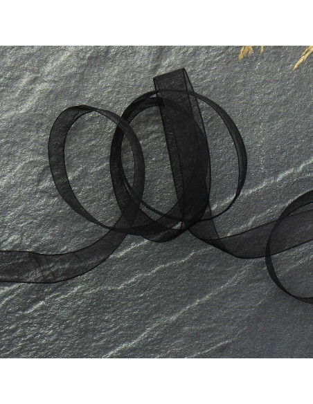 Organza-Band - Schwarz