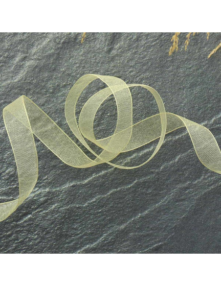 Organza-Band - Strohgelb