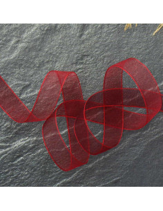 Organza-Band - Dunkelrot