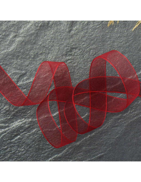 Organza-Band - Dunkelrot