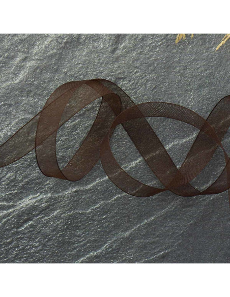 Organza-Band - Braun