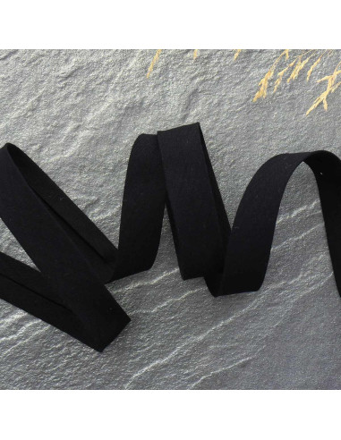 Doppellagiger Musselin - Schwarz