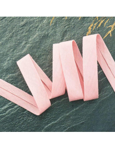 Doppellagiger Musselin-Schrägband - Rosa