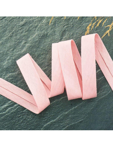 Doppellagiger Musselin-Schrägband - Rosa