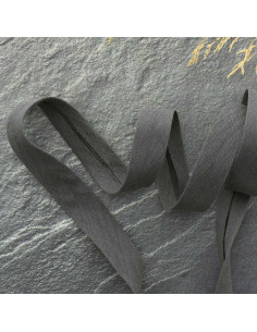 Doppellagiger Musselin - Dunkelgrau