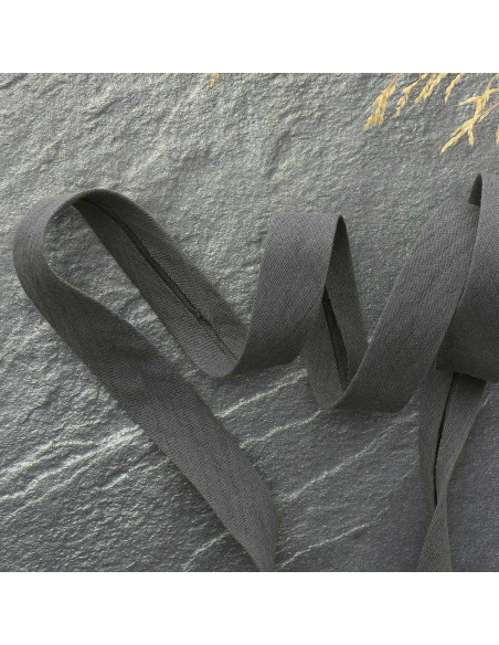 Doppellagiger Musselin - Dunkelgrau
