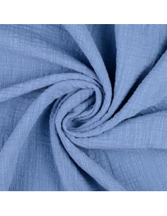 Vintage Baumwoll-Musselin - Jeansblau
