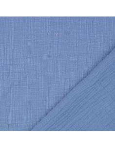 Vintage Baumwoll-Musselin - Jeansblau 2