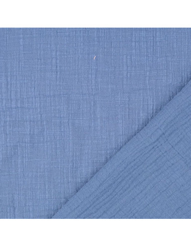 Vintage Baumwoll-Musselin - Jeansblau