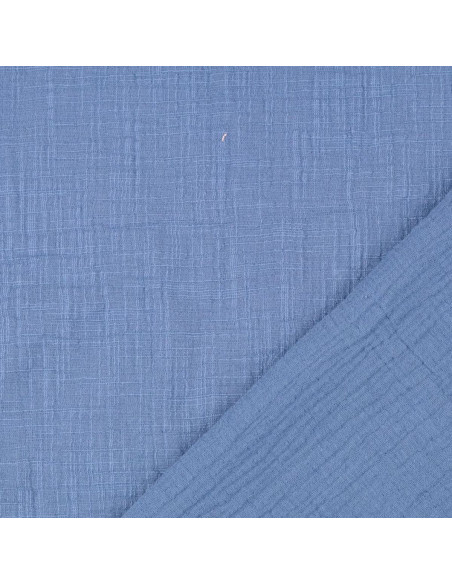 Vintage Baumwoll-Musselin - Jeansblau