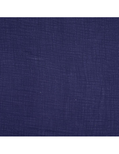 Vintage Baumwoll-Musselin-Doppelgewebe - Marineblau