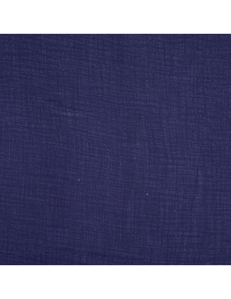 Vintage Baumwoll-Musselin-Doppelgewebe - Marineblau