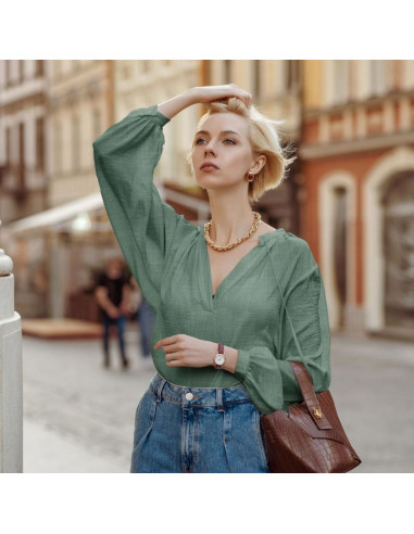 Vintage doppellagiger Baumwollstoff - Salbeigrün