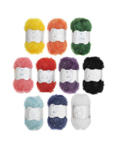 Set mit 10 Knäueln Creative Bubble Häkelgarn - Rainbow 2