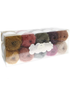 Set mit 10 Knäueln Häkelgarn Creative Bubble - Earthy