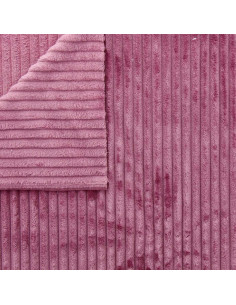 Minky-Stoff mit breiten Rippen - Altrosa 2
