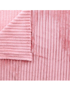 Minky-Stoff mit breiten Rippen - Altrosa 2