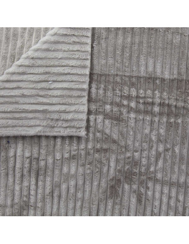 Minky-Stoff mit breiten Rippen - Taupe