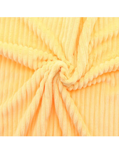 Minky-Stoff mit breiten Rippen - Gelb