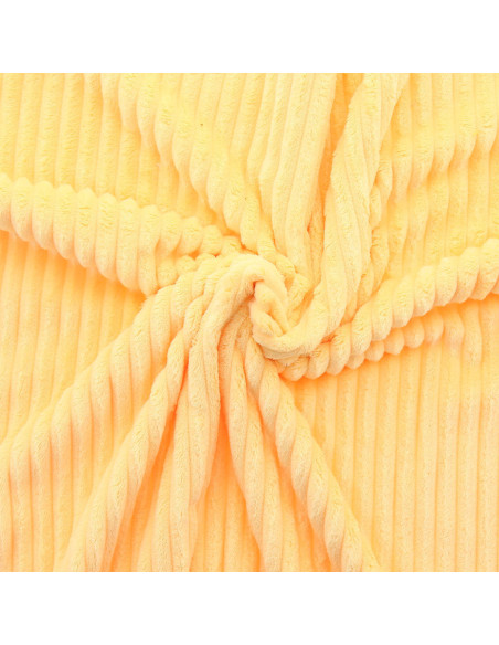 Minky-Stoff mit breiten Rippen - Gelb