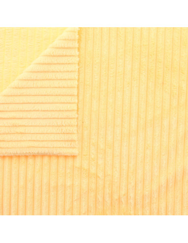 Minky-Stoff mit breiten Rippen - Gelb