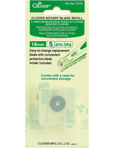 5 Ersatzklingen für Clover Cutter - 18 mm