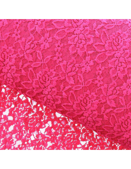 Stretch-Spitzenstoff Glamour - Fuchsia