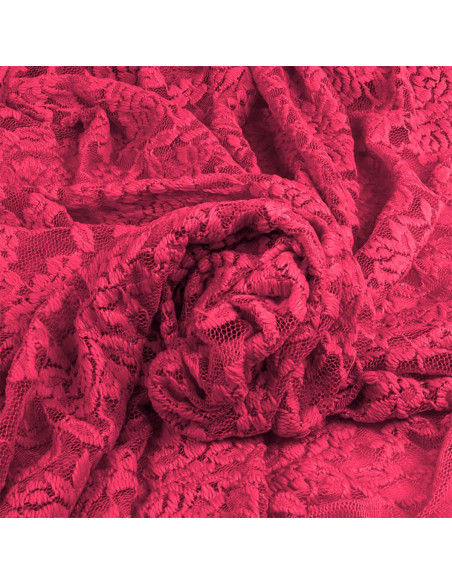 Stretch-Spitzenstoff Glamour - Fuchsia