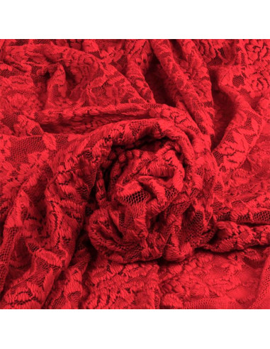 Stretch-Spitzenstoff Glamour - Rot